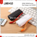 New products 2016 4400mah/5200mah portable power bank with bulit in cable